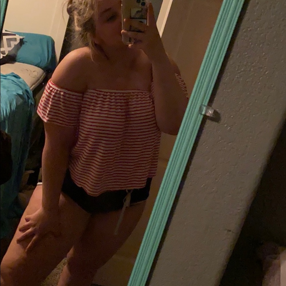 Cute off the shoulder crop top